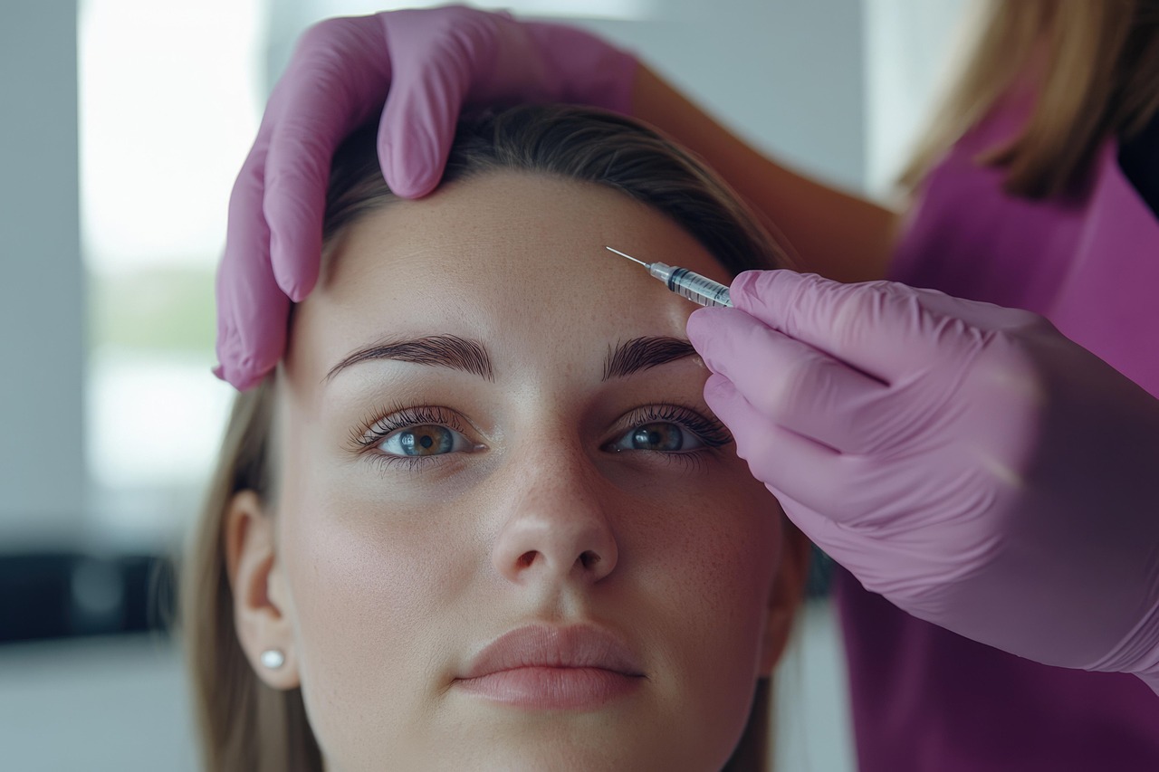 ai generated, cosmetic injection, cosmetic, injection, glabella injection, facial, treatment, rejuvenation, procedure, beautician procedure, beautician, woman, facial rejuvenation, glabella, young woman, botox
